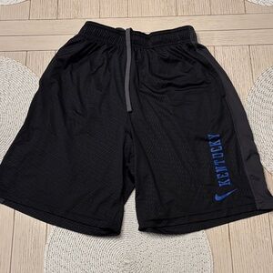 Nike Black Athletic Shorts with Blue Kentucky Logo